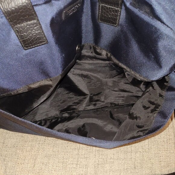 Jimmy Choo Soft Canvas Navy Parfums Large Weekend Travel Carry-on Bag - Picture 8 of 11